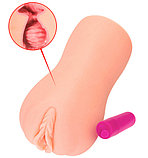 Мастурбатор реалистичный вагина с вибрацией Kokos Emily Onahole, телесный, 19 см, фото 2