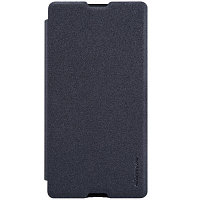 Полиуретановый чехол Nillkin Sparkle Leather Case Black для Sony Xperia M5