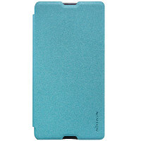 Полиуретановый чехол Nillkin Sparkle Leather Case Blue для Sony Xperia M5