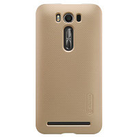 Пластиковый чехол с пленкой Nillkin Super Frosted Shield Gold для Asus Zenfone 2 Laser ZE500KL