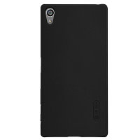 Пластиковый чехол с пленкой Nillkin Super Frosted Shield Black для Sony Xperia Z5 Premium