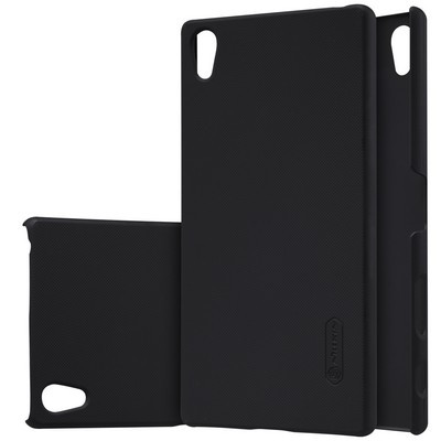 Пластиковый чехол с пленкой Nillkin Super Frosted Shield Black для Sony Xperia Z5 Premium - фото 3 - id-p223883769