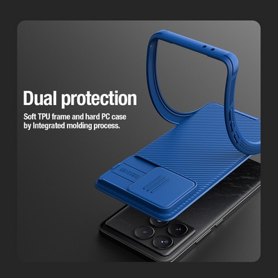 Чехол-накладка Nillkin CamShield Pro Синяя для Xiaomi Redmi K70\ K70 Pro - фото 6 - id-p223883863