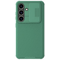 Чехол-накладка с пластиной Magsafe Nillkin CamShield Pro Magnetic Зеленая для Samsung Galaxy S24