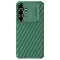 Чехол-накладка с пластиной Magsafe Nillkin CamShield Pro Magnetic Зеленая для Samsung Galaxy S24 Plus