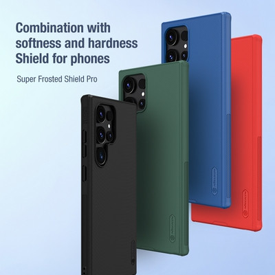 Пластиковый чехол Nillkin Super Frosted Shield Pro Зеленый для Samsung Galaxy S24 Ultra - фото 6 - id-p223883898
