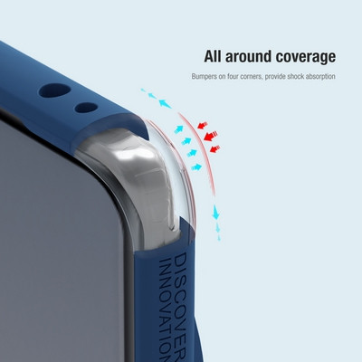 Пластиковый чехол Nillkin Super Frosted Shield Pro Синий для OnePlus 12 - фото 3 - id-p223883900