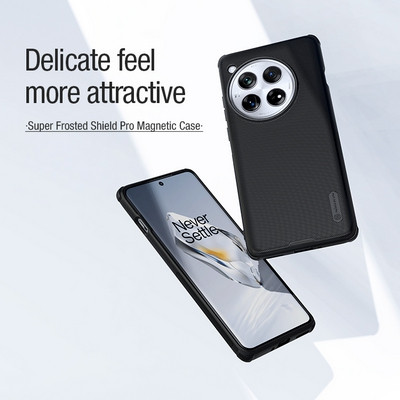 Пластиковый чехол с пластиной Magsafe Nillkin Super Frosted Shield Pro Magnetic Case Черный для OnePlus 12 - фото 8 - id-p223883913