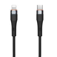 Кабель Nillkin Flowspeed Liquid Silicone Cable Type-C to Lighting силиконовый 1,2m (PD 27W/ 480Mbps) Черный