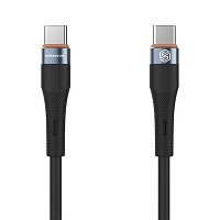 Кабель Nillkin Flowspeed Liquid Silicone Cable Type-C to Type-C силиконовый 1,2m (PD 60W/ 480Mbps) Черный