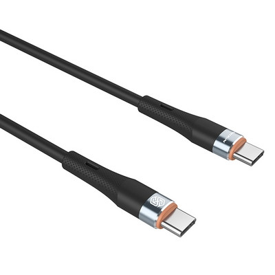 Кабель Nillkin Flowspeed Liquid Silicone Cable Type-C to Type-C силиконовый 1,2m (PD 60W/ 480Mbps) Черный - фото 2 - id-p223883952