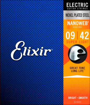 Струны для электрогитары Elixir Strings Nanoweb 12002 9-42 - фото 1 - id-p223884556