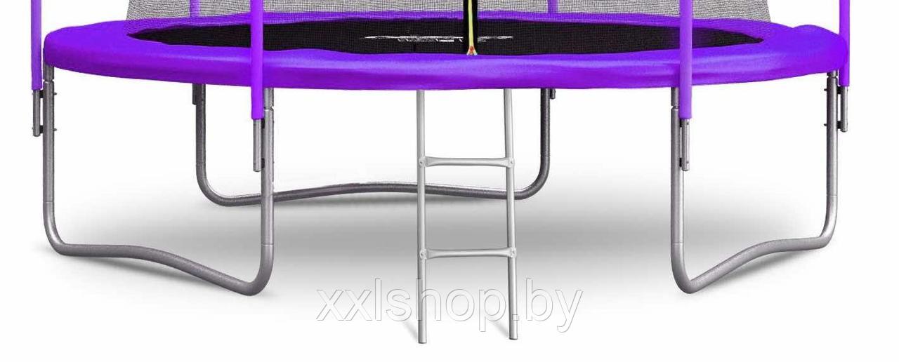 Батут Atlas Sport 312 см (10ft) с внутренней сеткой и лестницей (фиолетовый) - фото 2 - id-p223888529