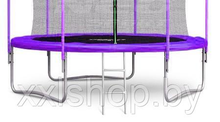 Батут Atlas Sport 374 см (12ft) с внутренней сеткой и лестницей (фиолетовый) - фото 3 - id-p223888535