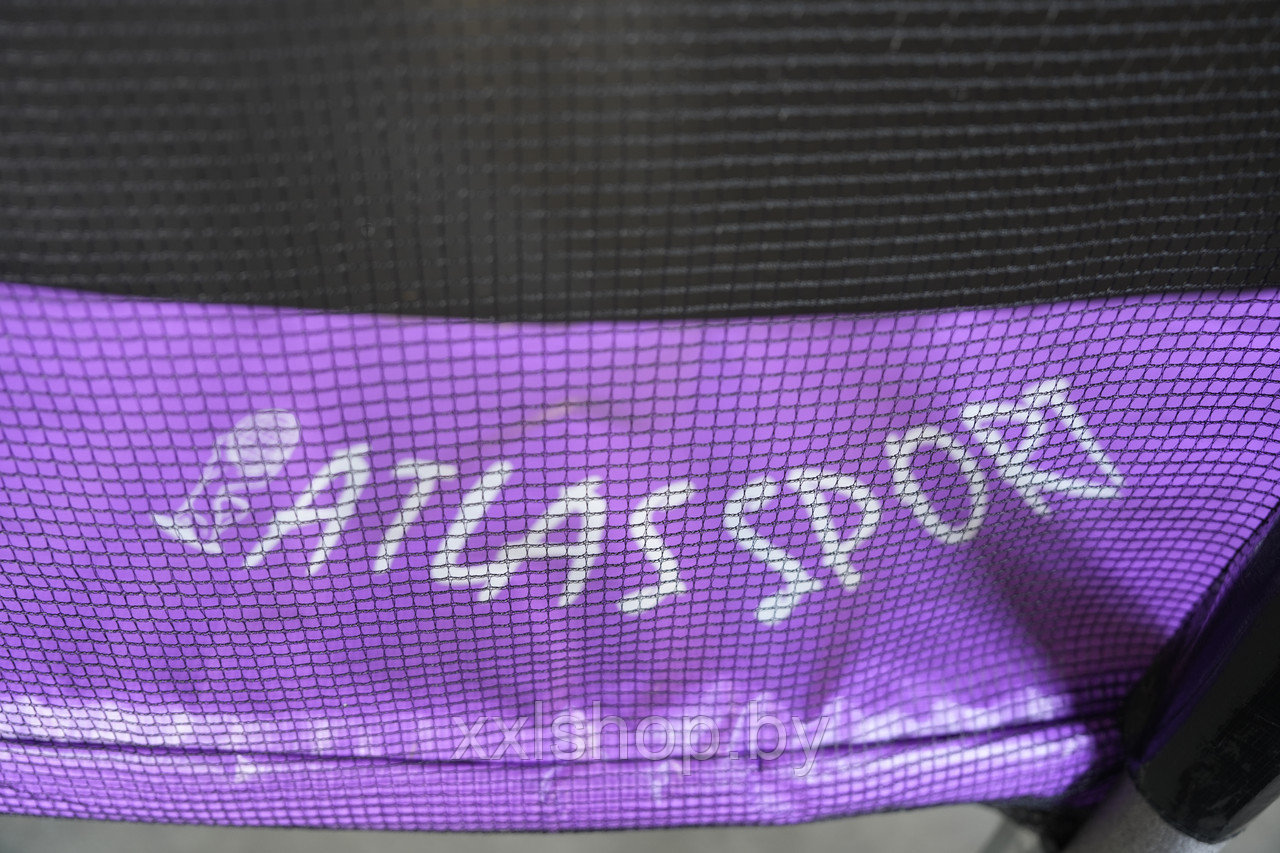 Батут Atlas Sport 374 см (12ft) с внутренней сеткой и лестницей (фиолетовый) - фото 7 - id-p223888535