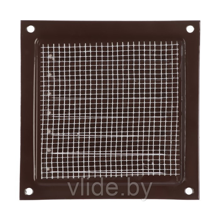 Решетка вентиляционная ZEIN Люкс РМ1212КР, 125 х 125 мм, с сеткой, металлическая, коричневая - фото 6 - id-p202254679