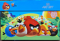 Набор для юного художника Злые птицы Angry Birds в чемодане на липучке 68 предметов детское творчество 20068