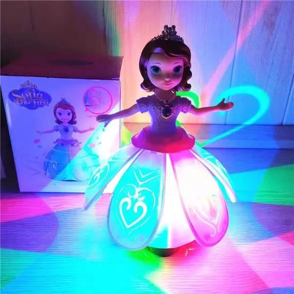 Кукла принцесса София 24 см, танцует кружится, подвижные детали, музыка, свет, LD-131D - фото 2 - id-p223890177