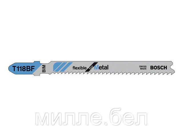 Пилка лобз. по металлу T118BF (1 шт.) BOSCH (пропил прямой, тонкий, для листового металла)