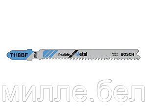 Пилка лобз. по металлу T118BF (1 шт.) BOSCH (пропил прямой, тонкий, для листового металла)