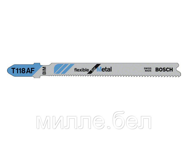 Пилка лобз. по металлу T118AF (1 шт.) BOSCH (пропил прямой, тонкий, для листового металла)