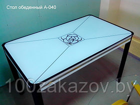 Стеклянный обеденный  стол А-040 Кухонный   стол 130*80