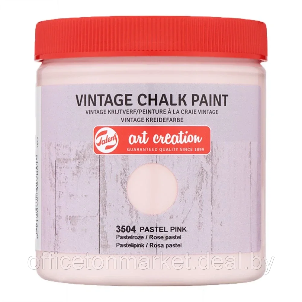 Краска декоративная "VINTAGE CHALK PAINT", 250 мл, 3504 пастельный розовый - фото 1 - id-p137129359