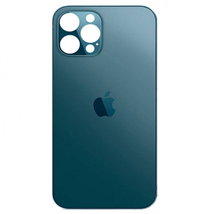 Задняя крышка для Apple iPhone 12 Pro Max (широкое отверстие под камеру), синяя, фото 2