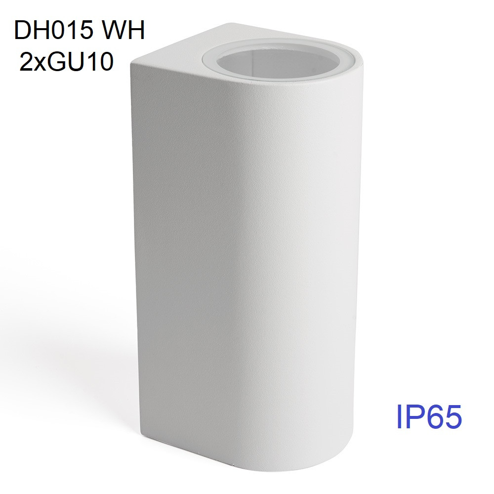 Уличный настенный светильник DH015 WH 2*GU10 230V IP65 белый. - фото 2 - id-p223897019