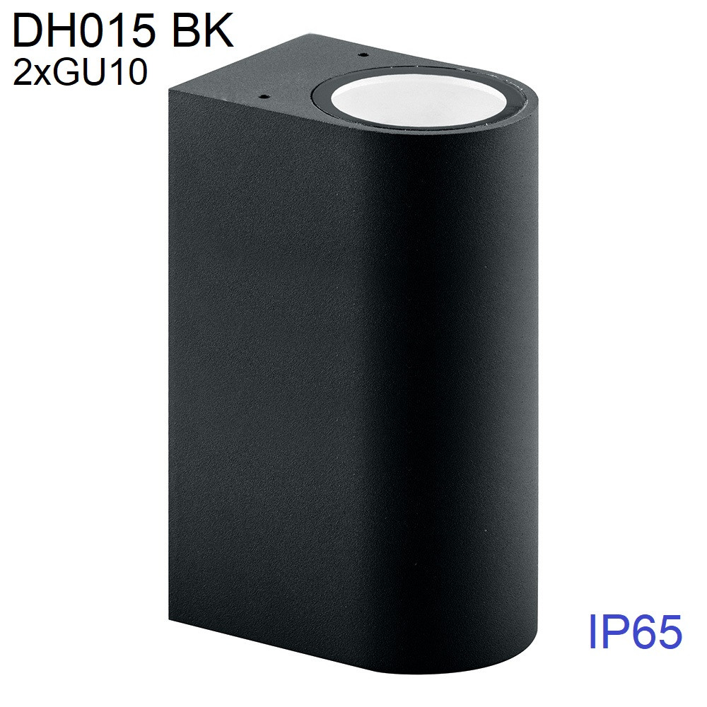 Уличный настенный светильник DH015 BK 2*GU10 230V IP65 черный. - фото 2 - id-p85598921