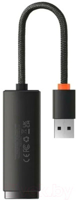Сетевой адаптер Baseus Lite Series Ethernet Adapter USB-A to RJ45 LAN Port / WKQX000101 - фото 1 - id-p223897531