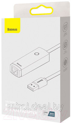 Сетевой адаптер Baseus Lite Series Ethernet Adapter USB-A to RJ45 LAN Port / WKQX000101 - фото 6 - id-p223897531