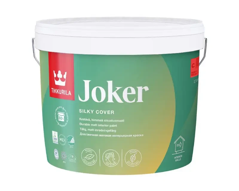 Краска интерьерная Tikkurila Joker / Тиккурила Джокер 9 л (база C) 9 л