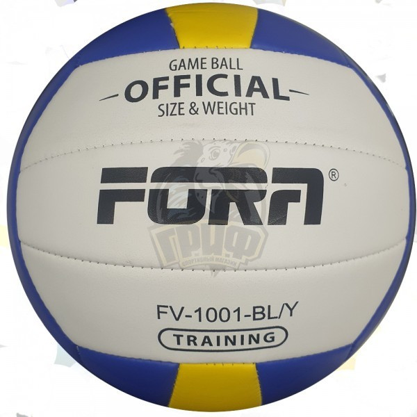Мяч для пляжного волейбола любительский Fora (арт. FV-1001-BL/Y) - фото 1 - id-p220957931