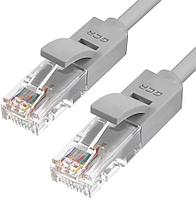 Greenconnect Патч-корд прямой, малодымный LSZH 1.0m UTP кат.6, серый, 24 AWG, литой, ethernet high speed,