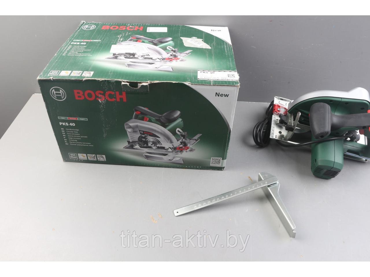 Циркулярная пила BOSCH PKS 40 в кор. уцененный (5893767225) (850 Вт, 130х16 мм, до 40 мм)