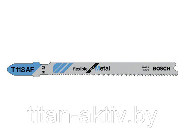 Пилка лобз. по металлу T118AF (1 шт.) BOSCH (пропил прямой, тонкий, для листового металла)