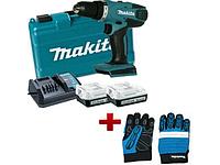 Аккум. дрель-шуруповерт MAKITA DF 347 DWE в чем. + АКЦИЯ (перчатки L Makita) (14.4 В, 2 акк., 1.5 А/