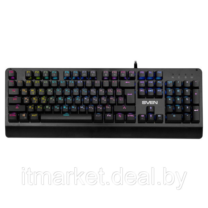 Клавиатура Sven KB-G9700 Black (механическая, с подсветкой RGB, USB) - фото 1 - id-p223885457