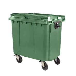 Пластиковый мусорный контейнер 1100л бак на колесах Иран, фото 2