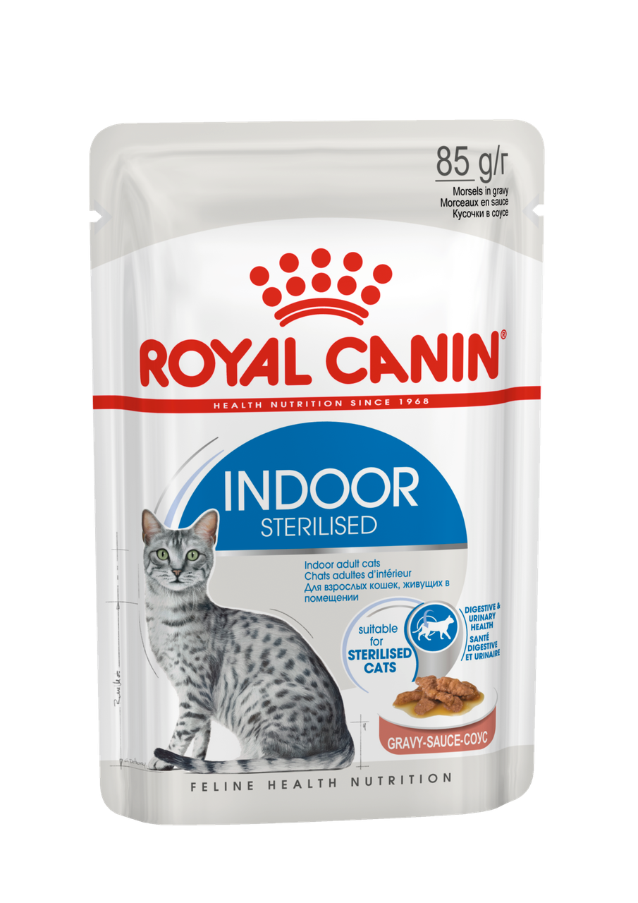 Royal Canin Indoor Sterilised влажный корм для кошек (в соусе), 85г., (Австрия) - фото 1 - id-p223921941