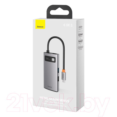 USB-хаб Baseus Metal Gleam Series / CAHUB-CY0G - фото 4 - id-p223920334