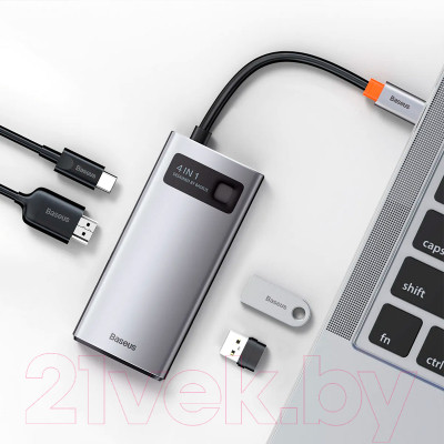 USB-хаб Baseus Metal Gleam Series / CAHUB-CY0G - фото 6 - id-p223920334