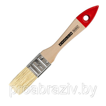 Кисть флейцевая, 25 мм, натуральная щетина, деревянная ручка, 4Walls Basic