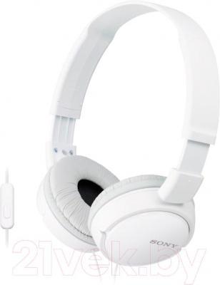 Наушники-гарнитура Sony MDR-ZX110APW - фото 1 - id-p223909845