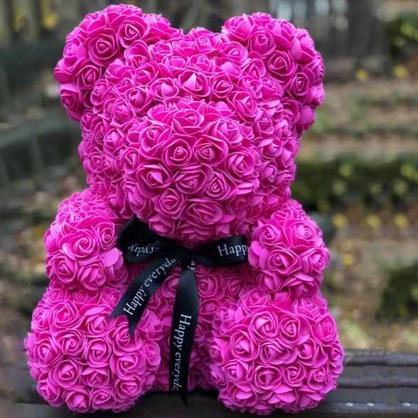 Мишка из роз в подарочной упаковке. Разные цвета. Покажи свою любовь !!! - фото 6 - id-p223922307