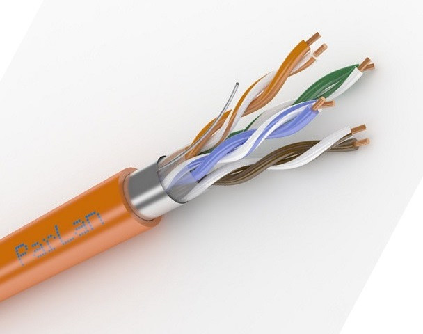 Паритет ParLan F/UTP Cat6 4x2x0,57 оранжевый витая пара кабель информационный интернет медный - фото 1 - id-p223905223