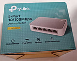 Сетевой коммутатор 4 порта tp-link TL-SF1005D для локальной сети и для камер видеонаблюдения, фото 3