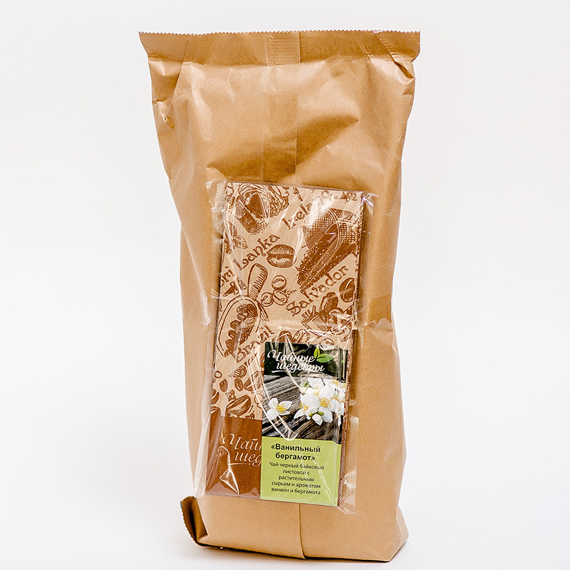 ! Чай "Ванильный бергамот", ТМ "Чайные шедевры" черный байховый листовой с растительным сырьем и ароматом