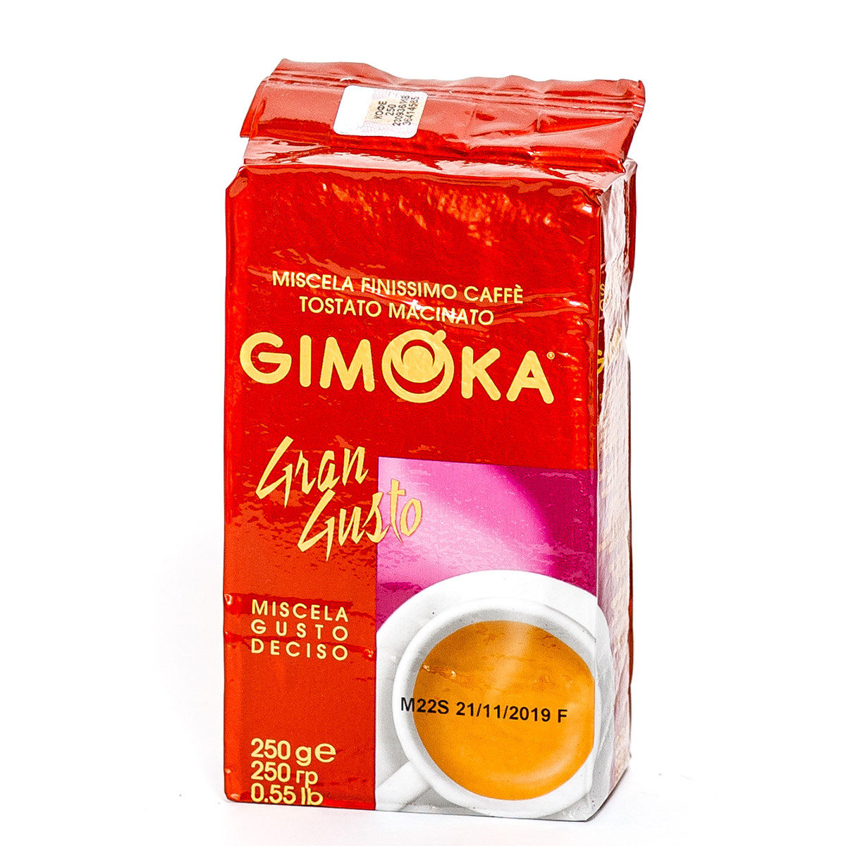 Кофе натуральный жаренный молотый Gimoka "Gran Gusto", ТМ "Gimoka", 250 гр, Италия - фото 1 - id-p223933889